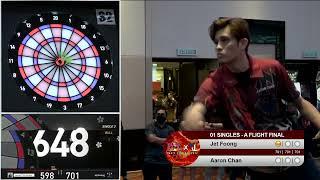 Dusk to Dawn KL 2022 A Flight Singles Final Aaron Chan VS Jet Foong #dartslive #dusktodawn