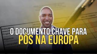 Por que o HISTÓRICO ESCOLAR é FUNDAMENTAL para PÓS-GRADUAÇÃO na EUROPA?