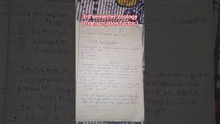 Bsc.3rd semester zoology unit -1 {Topic- Transcription factor}#qsn#ccsu#bsc#notes#viral#qsn