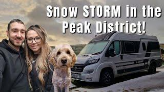 Peak District: Snow, Storm & A Golden Retriever Pawty | Vanlife UK