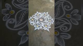 Very easy and simple rangoli kolam/new and small rangoli kolam #shorts #kolam #rangoli #muggulu