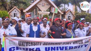 Chuka University Lecturers Demonstration! Demands an Increases In Their Salaries.