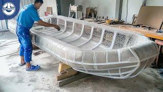 Man Builds DIY Boat Using Wire Mesh and Fiberglass From Start to Finish
