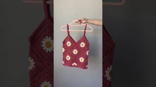 All the daisy tank tops I’ve crocheted Anybody have this project as their WIP? #crochetpattern