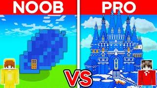 NOOB vs PRO: LAPIS CASLTE House Build Challenge in Minecraft!