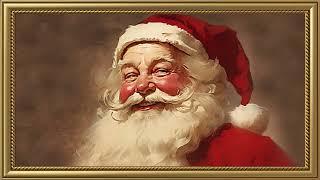 Vintage Santa Claus Painting | Gold Frame TV Art Screensaver for TV Wallpaper