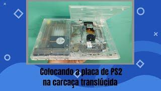 Colocando placa na carcaça translucida do Alixpres