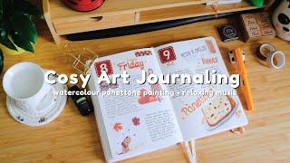 Cosy Watercolor Art Journaling | Painting a Panettone with Relaxing Vibes 