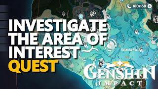 Investigate the area of interest Genshin Impact