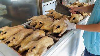 Popular! Boiled duck cutting skills, Braised Pork Belly /人氣鴨肉飯, 梅干扣肉製作 - Taiwanese street food