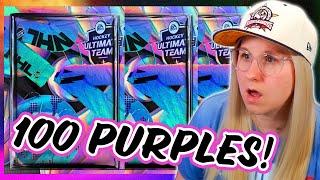 OPENING MINI ULTIMATE PACKS - PULLED 100 PURPLES! NHL 24 HUT