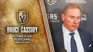 Bruce Cassidy Postgame 12/12: We Have Dangerous Players That Hung In There