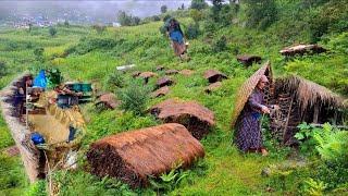 This is Himalayan village life in Nepal ||daily Activities people in Nepali mountain village lifesty