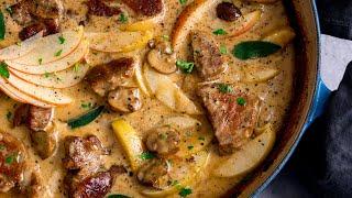 Comforting, Spirit Lifting Creamy Pork and Apple Casserole