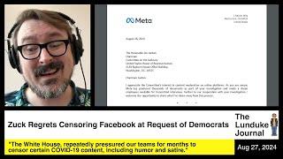 Zuck Regrets Censoring Facebook at Request of Democrats