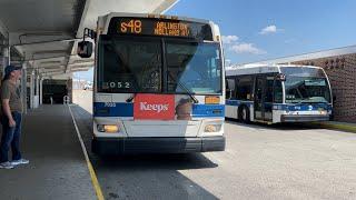 MTA S48 bus #7035 full ride from Staten Island Ferry Terminal Ramp C to Forest Av & Broadway.