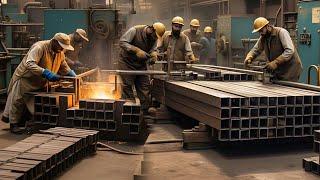 How Manufacturing Steel's Pipes Incredible Mass Factory Production Square Steel Pipes Making