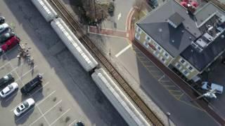 Flying Above Norfolk Southern Trains in Glendale, OH [4K/Drone]