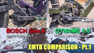 EMTB COMPARISON: Bosch Gen.4 vs. Dyname 4.0 PART ONE | Rocky Mountain Powerplay vs. Norco Range VLT