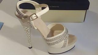 Pole Dance Sparkle White Platforms Showgirl Ltd