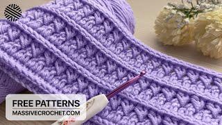 VERY EASY Crochet Pattern for Beginners! ️ Crochet Stitch for Baby Blanket, Bag & Scarf