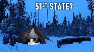 Solo winter camping in not the 51st state