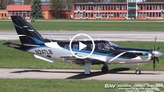 Socata TBM-850 - N247LB - takeoff at Memmingen Airport