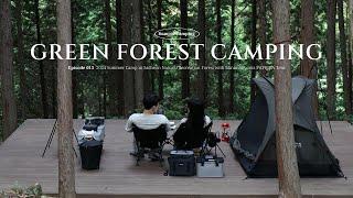 Minimal camping in a cypress forest | MINIMALWORKS PAPRIKA tent