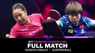 FULL MATCH | Shin Yubin vs Wang Yidi | WS QF | #WTTFrankfurt 2024