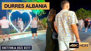 DURRES, ALBANIA - RELAX WALK NEAR THE SEA - SHETITORJA RE BUZE DETIT, WALKING TOUR 2024 [4K HDR]