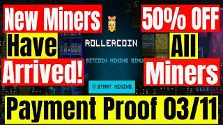 Rollercoin Virtual Cloud Mining Game , Payment Proof 03/11, Earn Free Crypto.