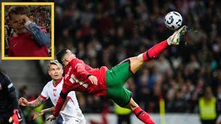  Young Ronaldo fan CRYING after Cristiano Ronaldo BICYCLE KICK goal vs Poland | Portugal vs Poland