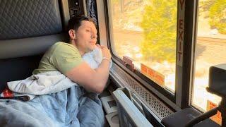   AMTRAK First Class Cabin Longest journey in the USA Zephyr from Chicago to San Francisco