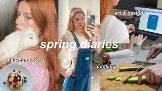 Spring diaries | bunny toys  seeing friends, cooking, and art 