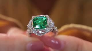 Natural Emerald ring with GUILD Certified