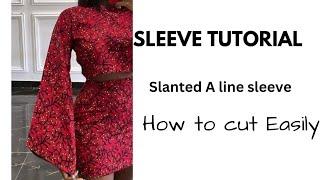 Easy Sleeve Tutorial for beginners. How to cut Aline sleeve. #sleeves #wearlala