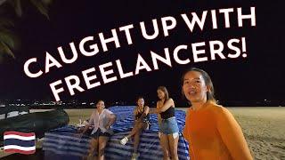 Caught Up With Freelancers on Pattaya Beach Road in Thailand