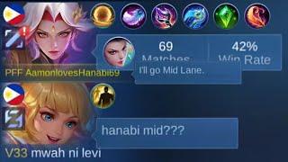 HANABI "MAGE BUILD" IN SOLO RANK!! (they taught I'm trolling not until..) - MLBB