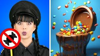 Wednesday as the Bad Cop vs Enid as the Good Cop! Hilarious Situations & Clever Hacks