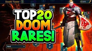 Top 20 RARES for DOOM TOWER Progression!