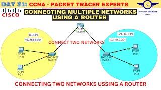 CCNA DAY 21: Connecting Two or Multiple Networks Together Using a Router, Connect different networks