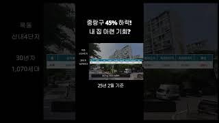 중랑구 아파트 시세 폭락! 45% 하락한 아파트 7곳 공개!