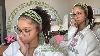 how to: crochet lacy headband | beginner friendly