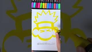Drawing, But The Yellow Marker is HUGE! Very Satisfying! (Shorts)