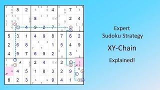 Expert Sudoku Strategy XY-Chain Explained