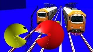 Pacman vs big Pacman Subway Surfer fight Animation by BACK2FUN