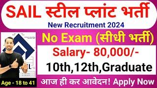 SAIL Bhilai Steel Plant Recruitment 2024 | SAIL Recruitment 2024 | New Vacancy 2024 | Permanent Job