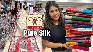 Pure Silk Saree with Silk Mark | Pure Silk Saree Wholesale market in Kolkata Barabazar