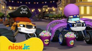 Blaze e le Mega Macchine | Salvataggi di caramelle, gelati e pizze di Halloween!  | Nick Jr. Italia