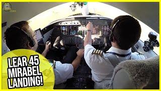 Captain Yves concluding early morning Training Session: Lear 45 Mirabel Landing! [AirClips]